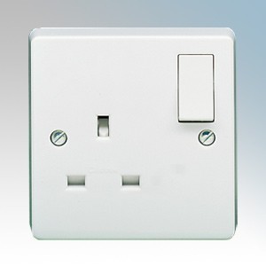 Crabtree 4304 Capital White Moulded 1 Gang Single Pole Switchsocket 13A