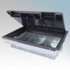 Tass TFB3/76 Galvanised 3 Compartment Floor Box With Polycarbonate Frame & Lid L: 303mm x W:212mm x D:76mm