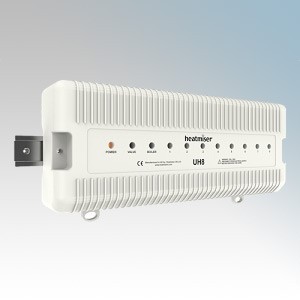 Heatmiser UH8 White 8 Zone Central Wiring Switch Box 230V