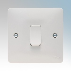 Hager WMDP84 Sollysta White Moulded Double Pole Switch 20A