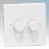 Zano ZSP122 White Moulded 2 Gang Slimline LED Dimmer Switch 120W 240V
