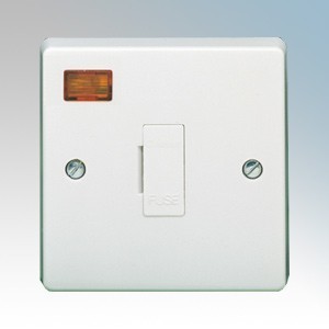 Crabtree 4828/3 Capital White Moulded Unswitched Fused Connection Unit With Neon 13A