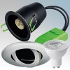 JCC Lighting JCC-LEDKIT/BN/28/TILT Fireguard Next Generation Mains Voltage LED Fire Rated Downlight Kit With JC010023/NB Downlig