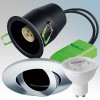 JCC Lighting JCC-LEDKIT/CH/28/TILT Fireguard Next Generation Mains Voltage LED Fire Rated Downlight Kit With JC010023/NB Downlig