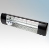 BN Thermic HWP2-B Black Instant Outdoor Radiant Patio Heater for Outside Spaces With 1.5Kw Gold Glow Lamp IP55