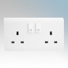 Scolmore Click CMA30036 Smart + White Wireless Zigbee Smart Two Gang Switched Socket Outlet 13A 240V Height: 86mm - Width: 14...