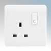 Scolmore Click CMA30035 Smart + White Wireless Zigbee Smart One Gang Switched Socket Outlet 13A 240V Height: 86mm - Width: 86...
