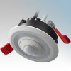 Lumi-Plugin LP110WH4KMPIR White Downlight With Cool White LEDs (4000K) & Mains Powered PIR Sensor IP54 8.5W 600 Lumens 240V