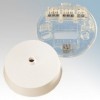BG Electrical 661 White 3 Terminal Ceiling Rose With Clear Polycarbonate Base 3 Inch Diameter
