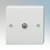 Crabtree 7267 Capital White Moulded Single Isolated Co-Axial Socket