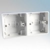 Crabtree 9044 Capital White Moulded 2 x 1 Gang Dual Surface Mounting Box 29mm