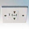 Danlers White Square Ceiling Socket For Plug-In Ceiling Controls L: 87mm x W: 87mm x D: 13mm