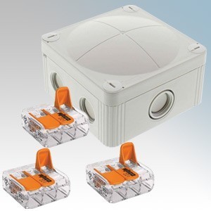 Wago connectors & Glands IP66 Wiska Combi 407 White Weatherproof Junction Box