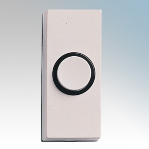 Friedland Sesame White Bell Push With White Button 55mm x 24mm x 18mm