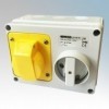 Gewiss GW66001 IB Series Yellow Horizontal Interlocked Switch Socket IP44 2P+E 16A 110V