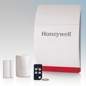 Honeywell HS311S Quick Start Wireless Alarm Kit With 1 x Wireless Battery Siren, 1 x Wireless Motion Sensor (PIR), 1 x Wireless Door and Window Sensor, 1 x Wireless Remote Control Key Fob, Window Stickers & Batteries