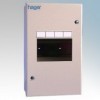 Hager Invicta Series Steel 1 Row 4 Module Enclosure With Earth Bar IP31 W:115mm x H:187mm x D:61.5mm