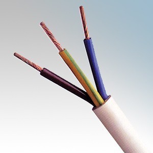 3093Y2.5WH50 BASEC Approved 3093Y White 3 Core PVC Insulated & Sheathed Heat Resistant Flexible Circular Cable 2.5mm 50m Reel