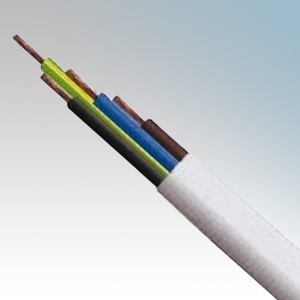 3094Y0.75WH50 BASEC Approved 3094Y White 4 Core PVC Insulated & Sheathed Heat Resistant Flexible Circular Cable 0.75mm 50m Reel