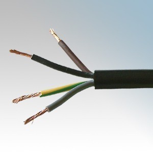 3184Y1.0BLK100 BASEC Approved 3184Y Black 4 Core PVC Insulated & Sheathed Circular Flexible Cable 1.0mm 100m Reel