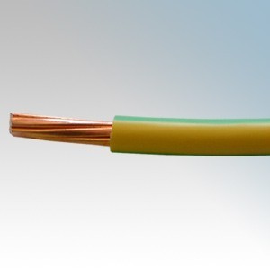 6491X25G/Y100 BASEC Approved 6491X Green/Yellow Single Core Insulated Conduit Wiring Cable 25mm 100m Reel