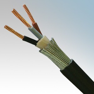 20M  2.5 mm²  6943X 3 core SWA Steel Wire Armoured Cable BASEC Outdoor Exterior 