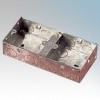 APPLEBY MB225D Steel 2x1 Gang Dual Flush Mounting Box With 8 x Fixed Lugs & Knockouts 25mm