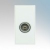 Click MM410WH New Media White Single Female IEC TV/Co-Axial Module H:50mm x W:25mm
