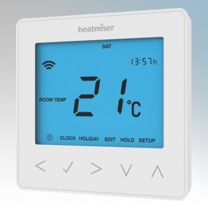 Glacier White Smart Heating Thermostat Kit Heatmiser neoKit 1 V2