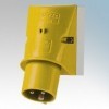 Mennekes 343 Yellow Wall Mounting Appliance Inlet IP44 2P+E 32A 110V