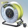 BG Electrical OTLU40134SL Pro-XT 4 Gang Metal Open Cable Reel With 40m Cable, Integrated Power Switch & Cable Guide 13A 240V