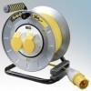BG Electrical OTMU30162LV Pro-XT Metal 110V Open Cable Reel With 30m Yellow Arctic Cable, 2 x 16A CEE Type Sockets & 16A CEE ...