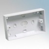 CED PB225 White Moulded 2 Gang Surface Mounting Box With Knockouts 25mm