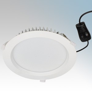 Warehouse Moral education Accidental Robus RMP20WCCT3DL-01 Morph CCT White Aluminium Dimmable CCT Commercial LED  Downlight With Polycarbonate Diffuser & Colour Selectable LEDs - Equivalent  To 2x26W CFL IP54 20W 4000K 2060Lm - 3000K 1860Lm - 6500K