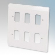 Crabtree Capital White Moulded Grid Frontplates
